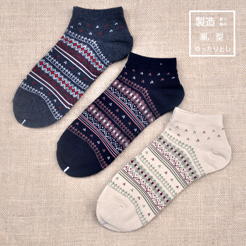 Men's Retro Harajuku Socks: Trendy Ethnic Boat Socks for All Seasons - Image 2