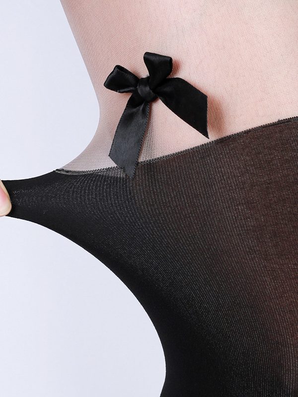 New leggings bow decoration stockings black stockings autumn and winter thickened bare leg artifact pantyhose stockings