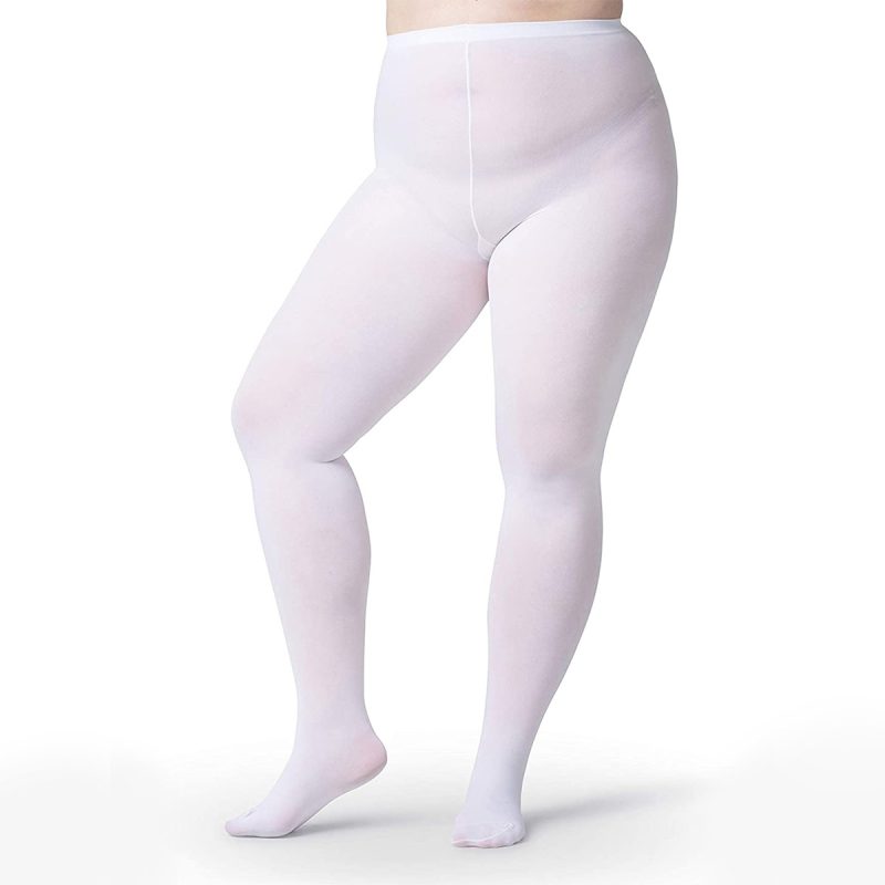 Adult summer white dance socks ultra-thin stockings extra-large size pantyhose student bottoming socks plus size pantyhose women - Image 3