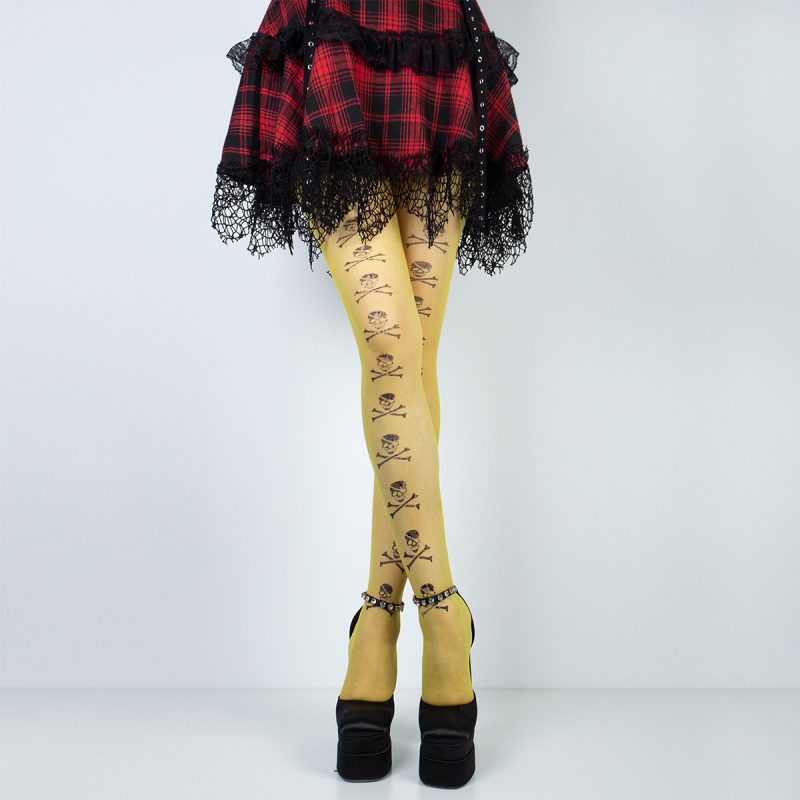 Hot stockings Halloween skeleton ghost festival stockings black skull high socks Halloween haunted house props - Image 3