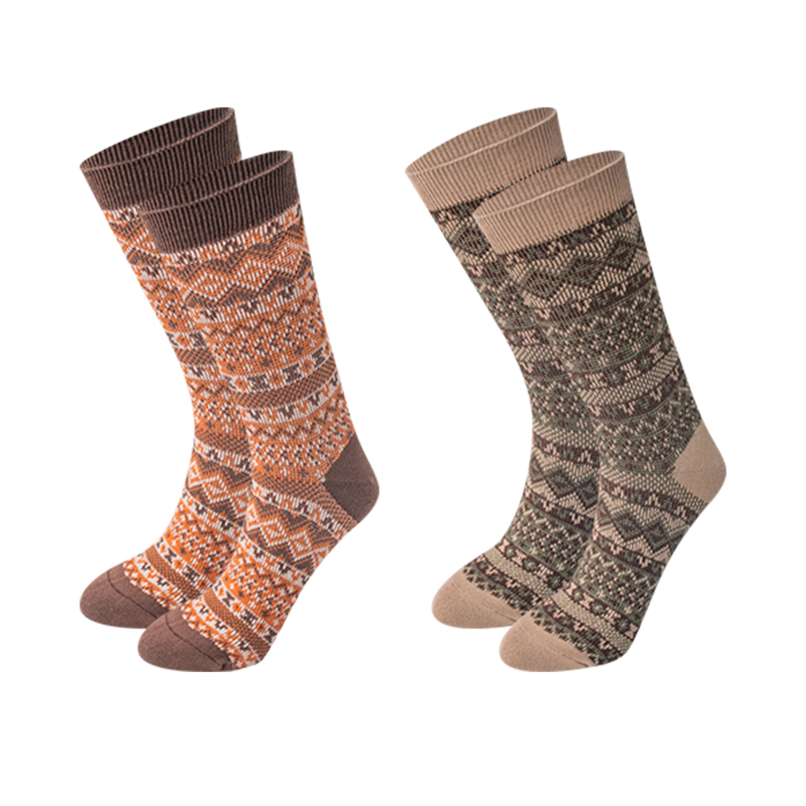 Retro American Combed Cotton Socks: Autumn Winter Ethnic Couple Socks - Image 5
