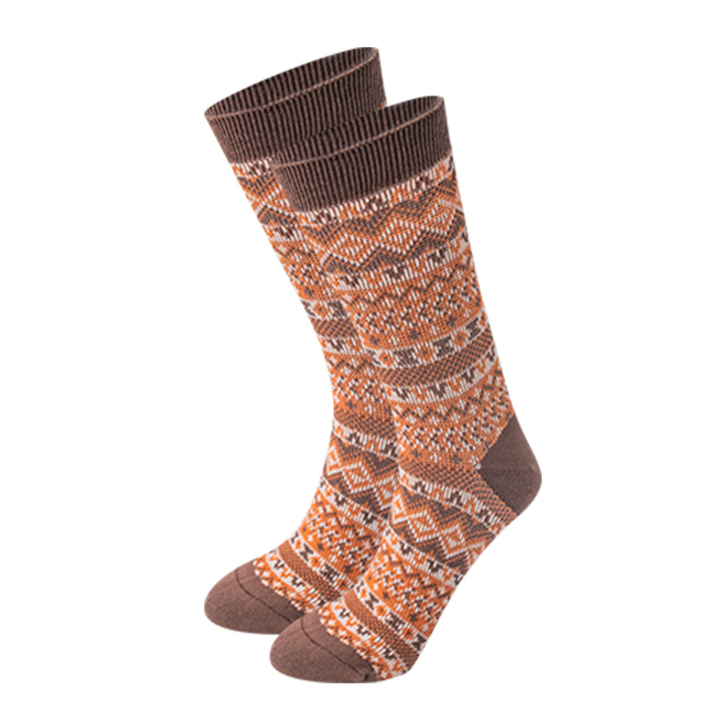 Retro American Combed Cotton Socks: Autumn Winter Ethnic Couple Socks - Image 8