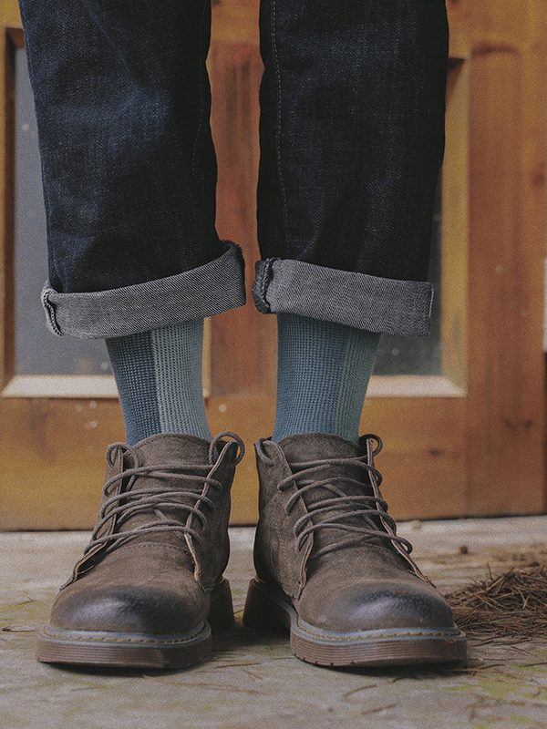 Autumn and Winter new socks men's double-way combed cotton vintage ins trendy color matching all-match straight casual men's socks mid-calf