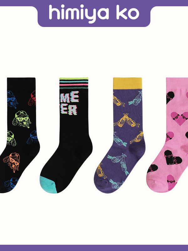 Socks Women's Autumn and Winter New Fashionable Socks gameover Series Street ins Sports Couple Socks Cotton Socks Men's Socks