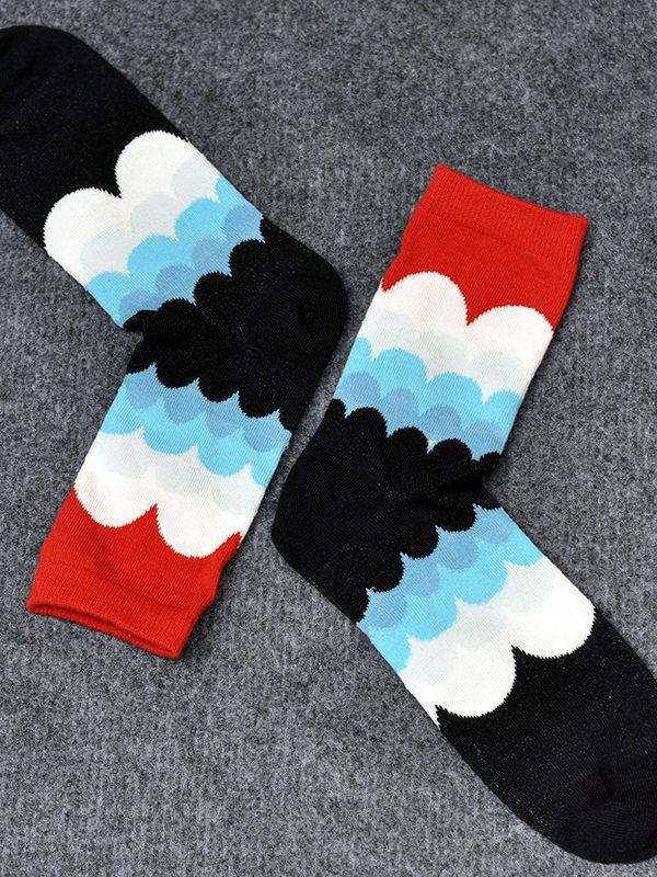 Autumn and winter new trendy men's socks  wave retro socks ethnic Japanese mid-tube men's socks