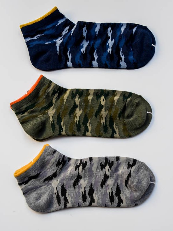 Japanese new fashion socks camouflage retro men's autumn and winter ethnic Harajuku wind socks  men's boat