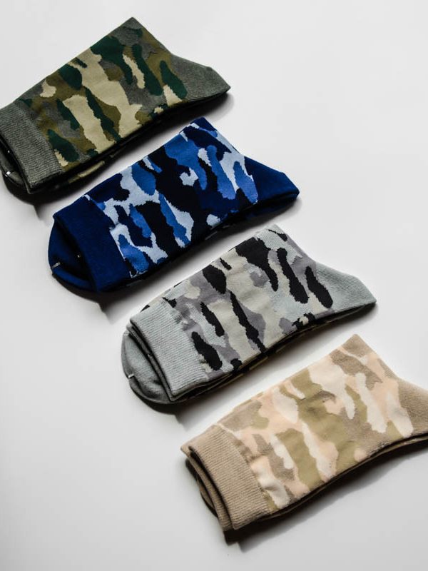 Autumn and Winter new Japanese fashionable socks camouflage cotton retro men's ethnic Harajuku style socks  thickened