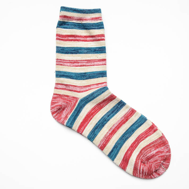 Men's Striped Cotton Socks: Japanese Autumn Winter Long Socks - Image 8