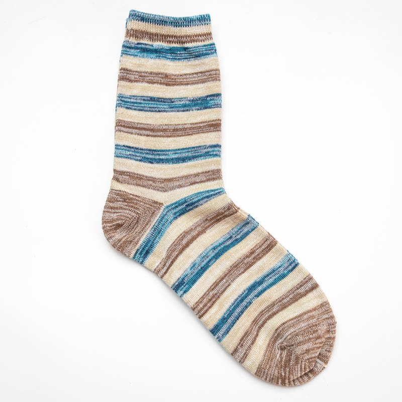 Men's Striped Cotton Socks: Japanese Autumn Winter Long Socks - Image 6