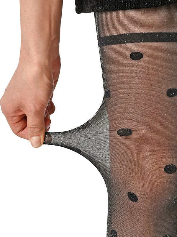 New sexy black horizontal stripe polka dot bottoming stockings black stockings women's pantyhose spring and autumn anti-snagging pantyhose