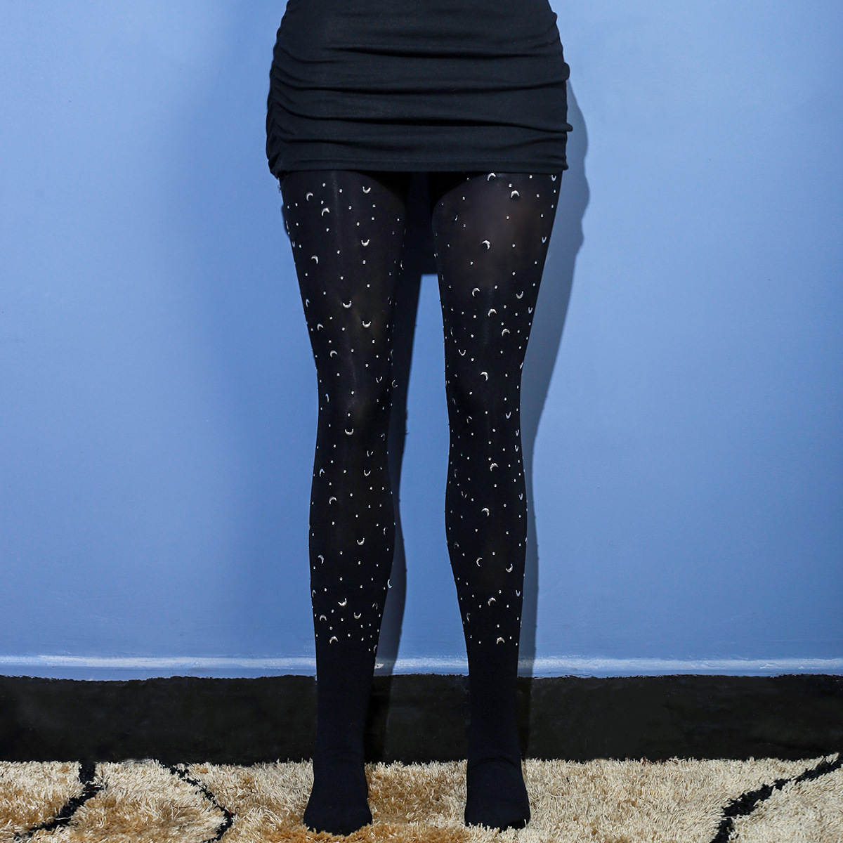 Sexy Moonlit Black Stockings: Anti-Snag Pantyhose for Bare Leg Look - Image 5