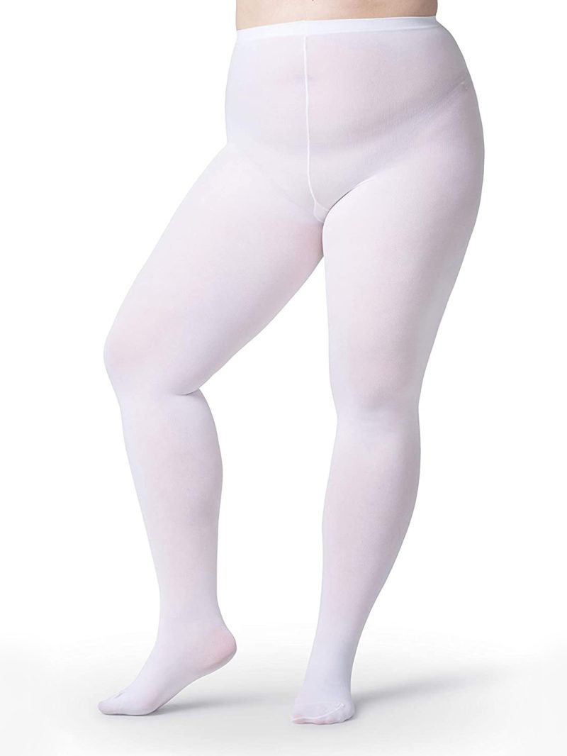 Adult summer white dance socks ultra-thin stockings extra-large size pantyhose student bottoming socks plus size pantyhose women - Image 5