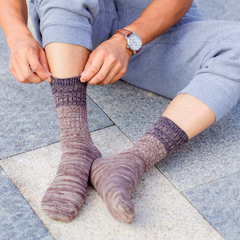 Men's Retro Ethnic Socks: Thick Cotton Harajuku Winter Style - Image 4