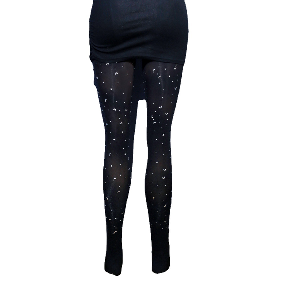 Sexy Moonlit Black Stockings: Anti-Snag Pantyhose for Bare Leg Look - Image 6