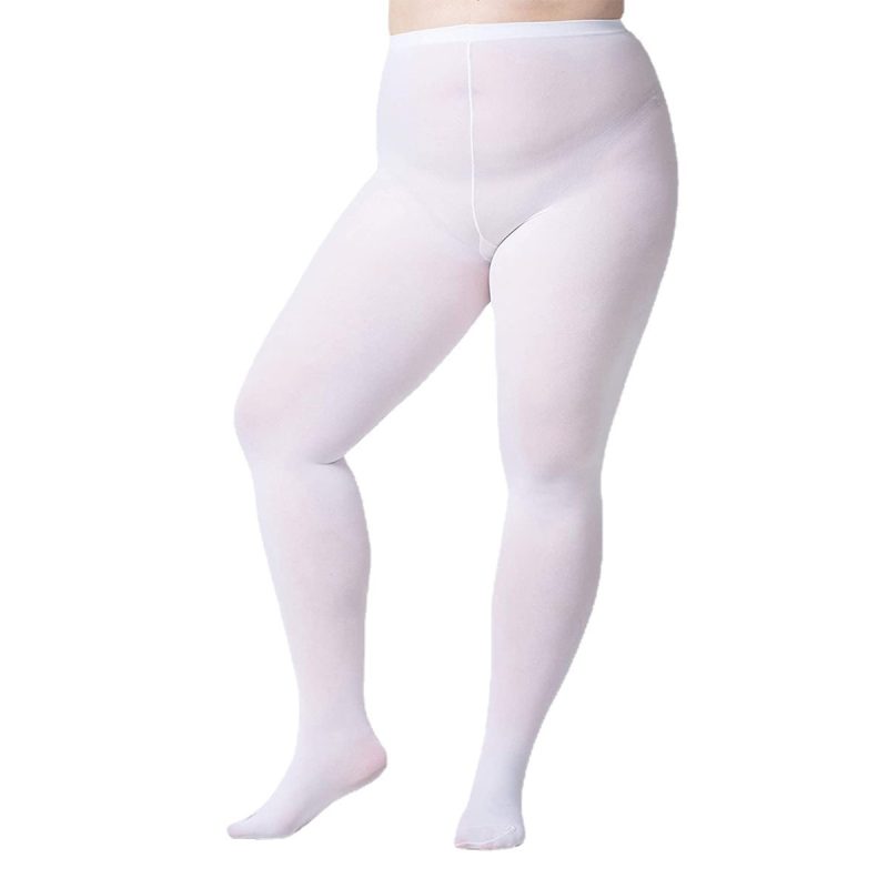 Adult summer white dance socks ultra-thin stockings extra-large size pantyhose student bottoming socks plus size pantyhose women - Image 6