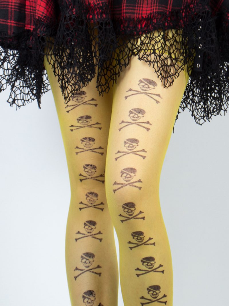 Hot stockings Halloween skeleton ghost festival stockings black skull high socks Halloween haunted house props - Image 6