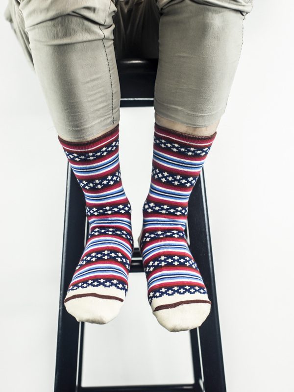 Autumn and winter new trendy men's socks  boneless stitching thick needle retro socks ethnic wind thick socks