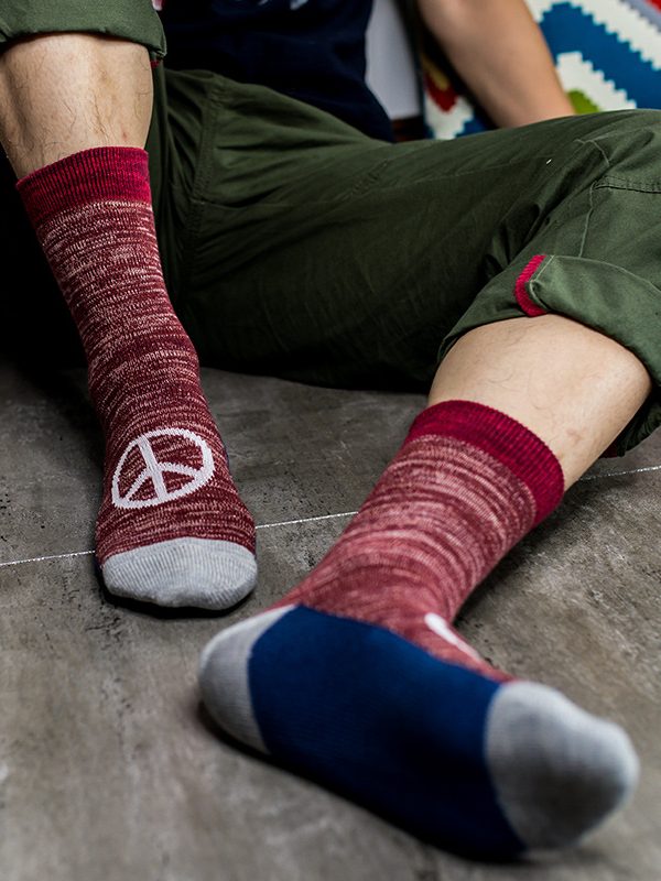 New Japanese Trendy Socks Coarse Needle Cotton Vintage Men's Autumn and Winter Ethnic Harajuku Style Socks  Socks for Men