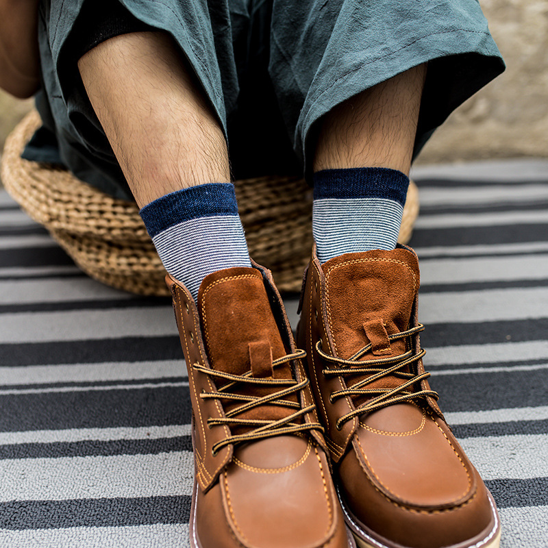 Men's Retro Japanese Socks: Autumn Winter Cotton Ethnic Tide Socks - Image 4