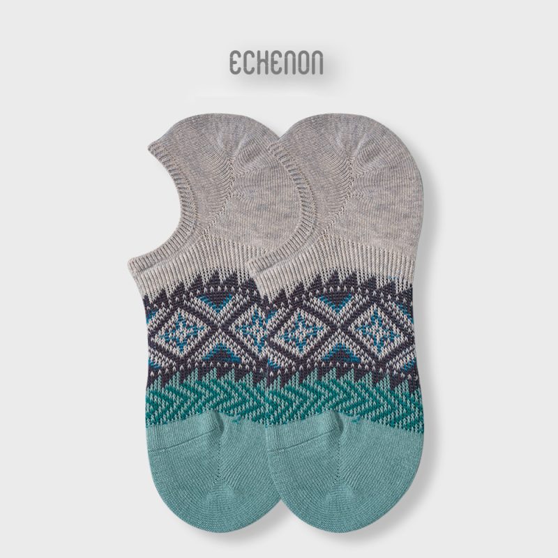 ECHENON socks women's spring and summer double needle double-way boneless combed cotton trendy invisible boat Socks couple retro socks men - Image 8