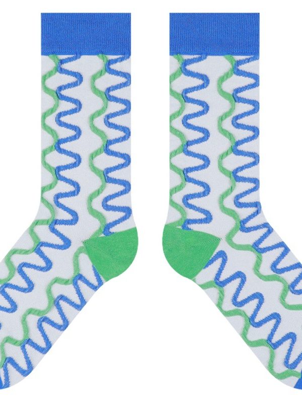 2025 Autumn and Winter New Socks Women's Three-dimensional Pleated Cotton Socks Four Seasons Couple's Simple All-match Socks