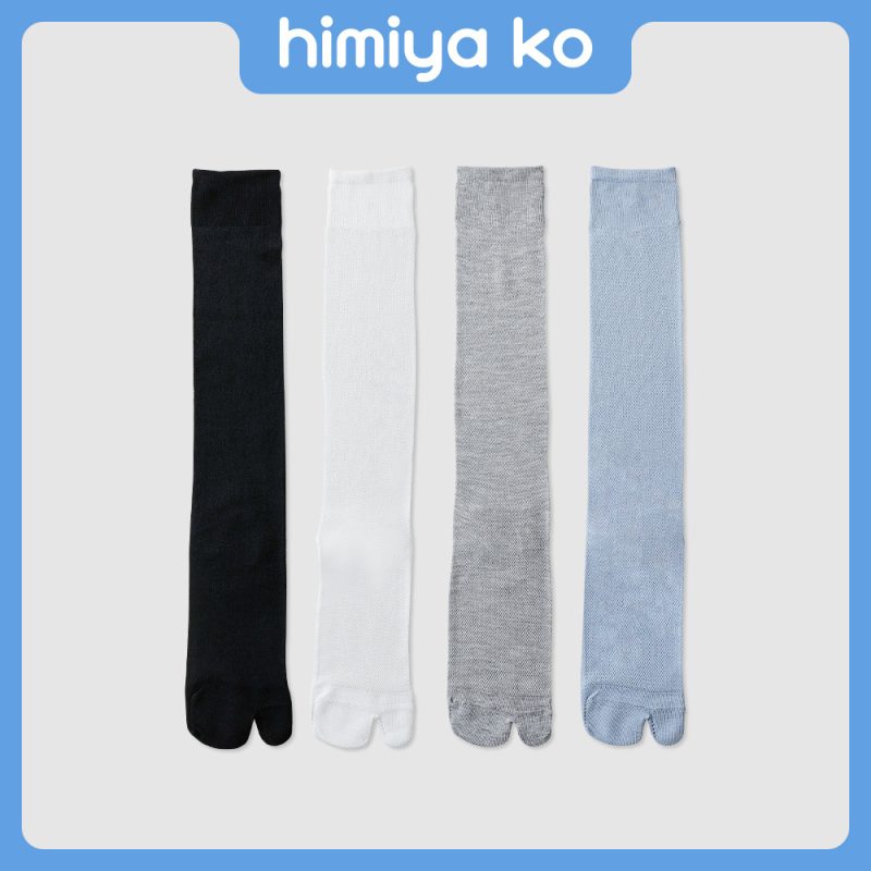 2025 new glass silk mesh split toe calf socks for women summer thin Korean ins style sweet solid color stockings
