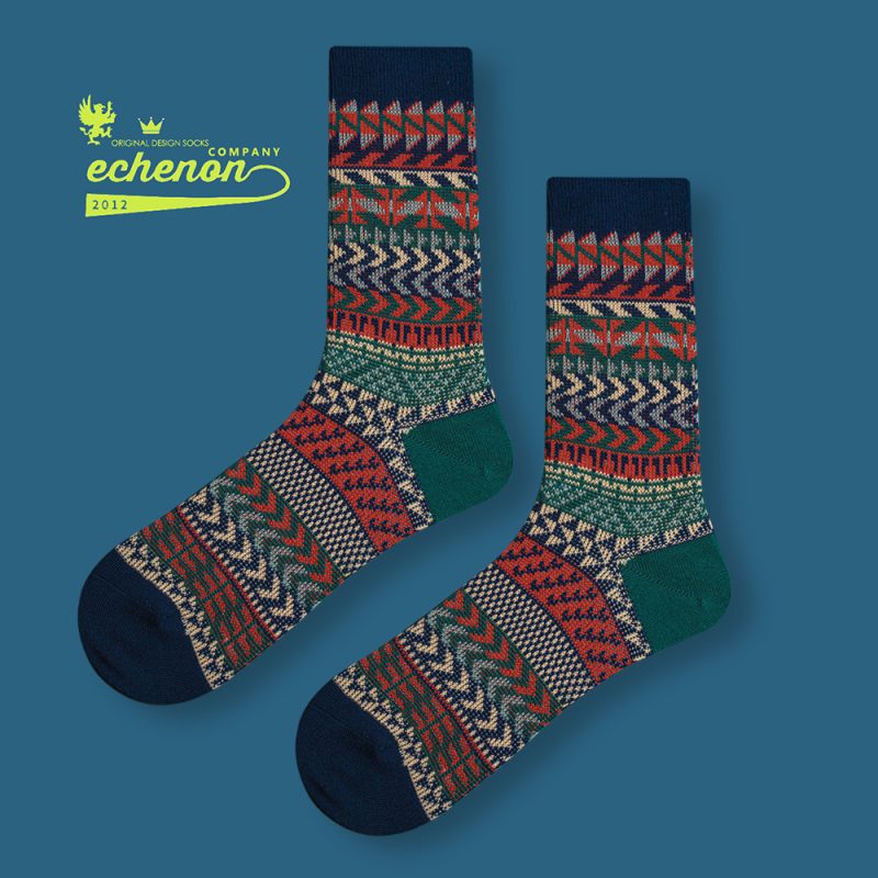 2024 new ethnic style autumn and winter  fashion brand men's and women's socks combed cotton boneless retro fashion lovers socks - Image 6