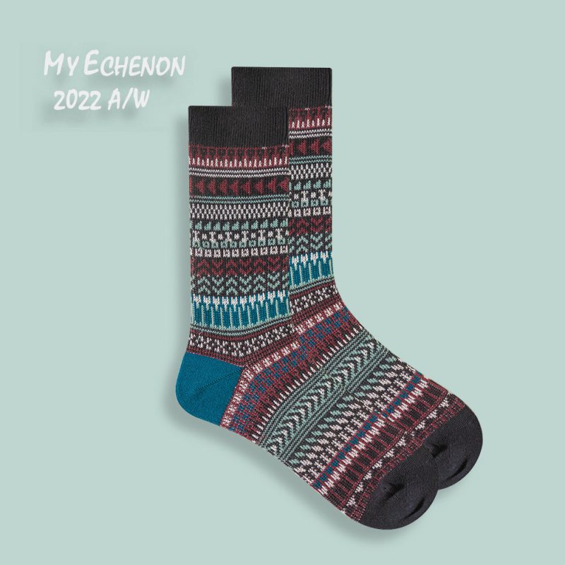 ECHENON Autumn and Winter Japanese Socks Men's Combed Cotton Boneless Trendy Retro Ethnic Style Double-Way Sports Mid-Length Socks - Image 6