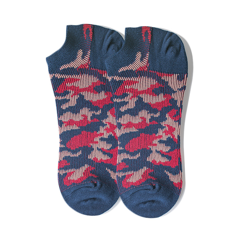 Men's Fashion Socks: National Style Camouflage Cotton Boat Socks - Image 8