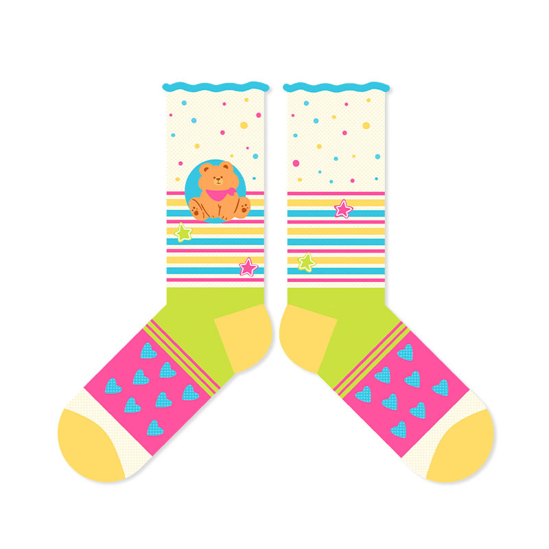 Cute Bear Silk Socks: Summer Breathable Dopamine Socks for Women - Image 7