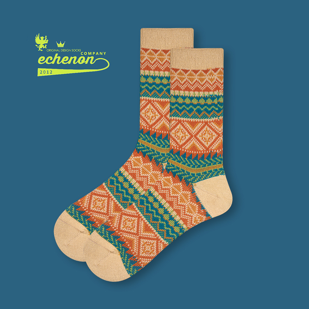 2024 Retro Ethnic Socks: Combed Cotton Sports & Fall Fashion - Image 9