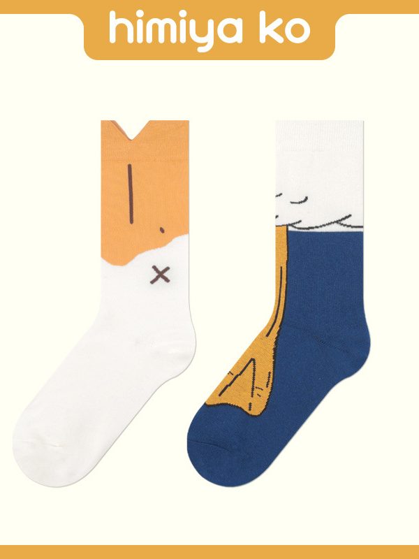 2025 autumn new socks women's Wenchuang duck duck duck duck series Xinjiang cotton cute mid-tube socks lovers socks in stock