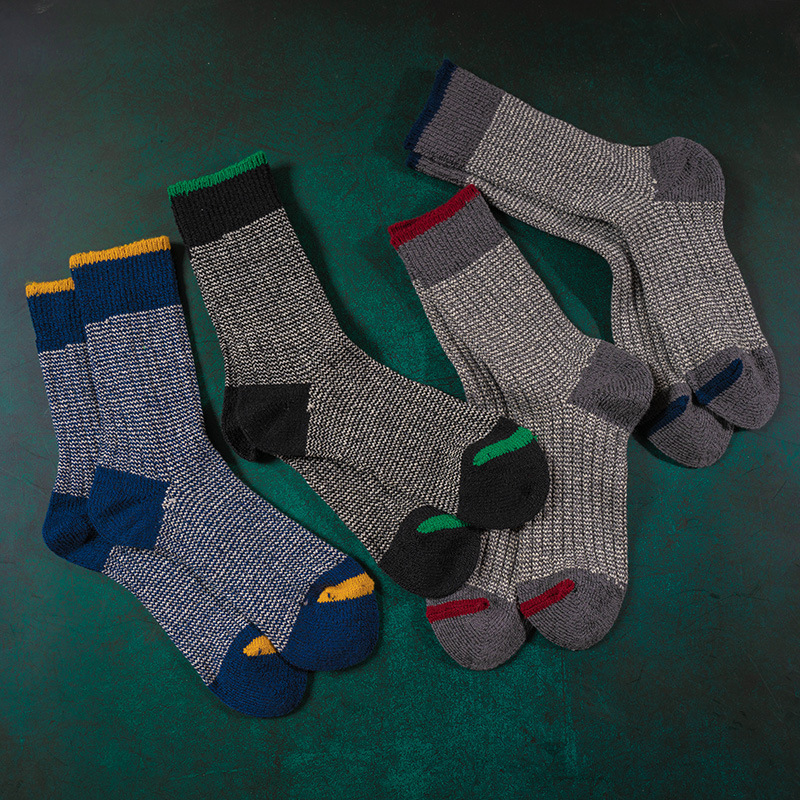 Men's Thick Knit Socks: Retro National Wind Autumn Winter Cotton Socks - Image 3