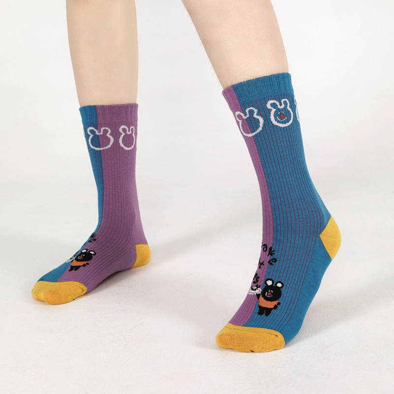 Original personalized cartoon student socks new cute mid-calf length socks for women deodorant sweat-absorbent non-slip breathable women's cotton socks - Image 5