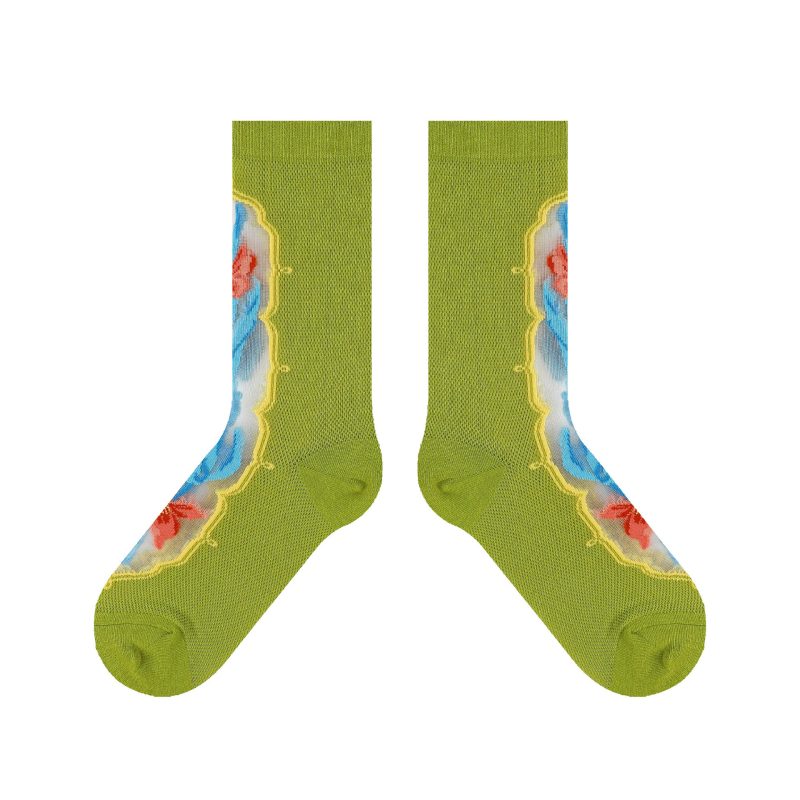 Himiya ko French Romantic Cute Little Flower Socks Women's Summer Thin Crystal Socks ins Cyber Celebrity Design Fashionable Socks - Image 9