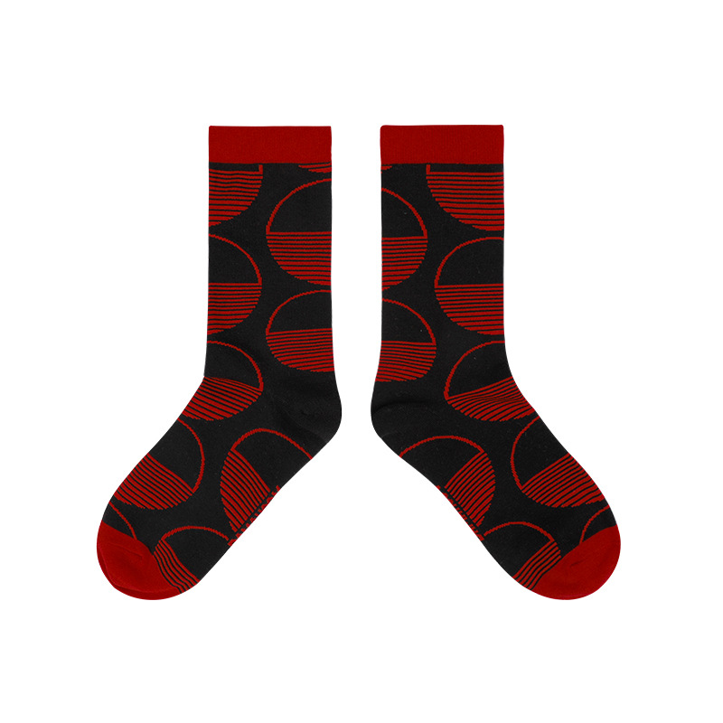 Dream Theft Socks: 2025 Spring/Summer Black Combed Cotton Tube Socks - Image 10