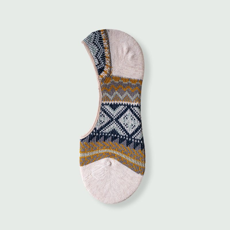 ECHENON socks women's spring and summer double needle double boneless combed cotton tide invisible boat Socks couple retro socks men - Image 6