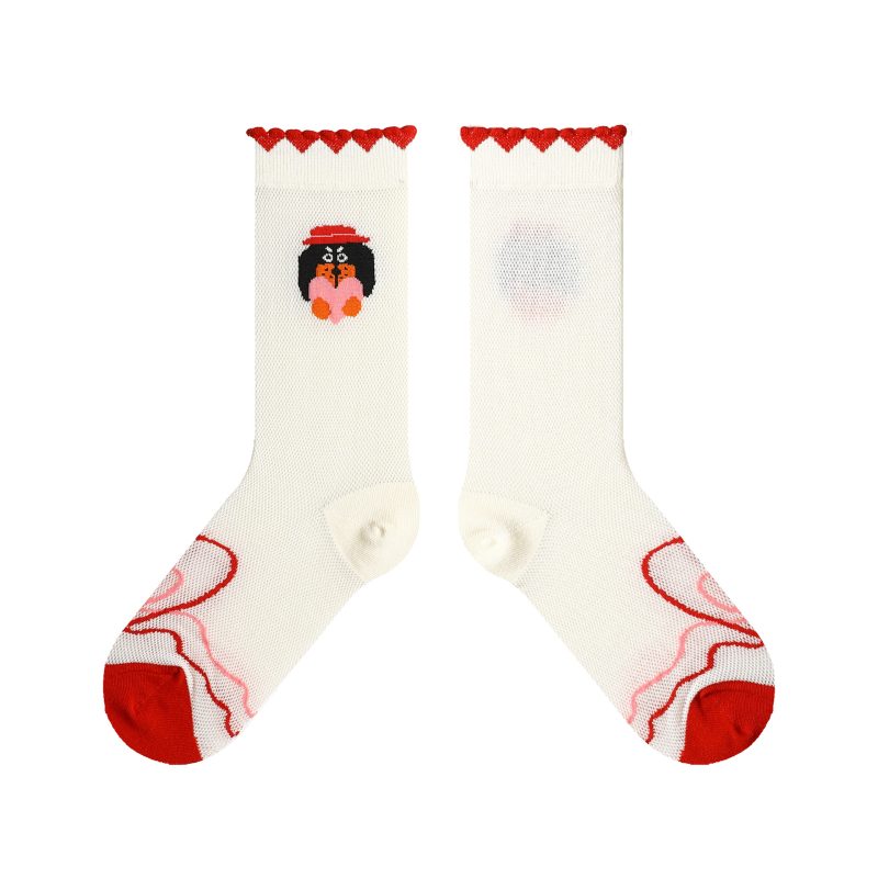 Spring and Summer new colorful striped socks women's Japanese all-match mid-calf length socks student street fashion trendy cotton socks - Image 10