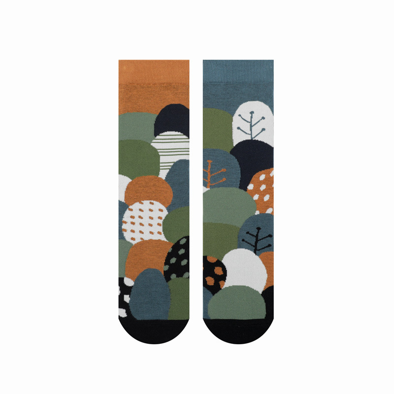 Japanese Cotton Socks: Autumn Winter High-End Couple Jacquard - Image 6