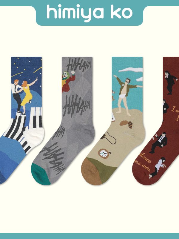 22 Autumn and Winter New Socks Women's Love City Series Classic Character Series Mid-tube Cotton Socks ins Niche Trendy Socks
