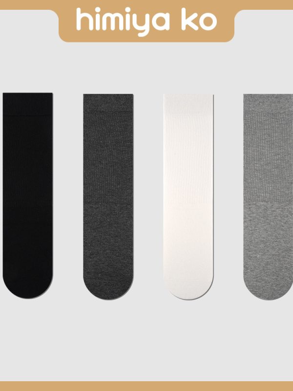 2025 autumn new straight solid color vertical boneless tube socks women's fashion simple Japanese JK pile socks cotton socks