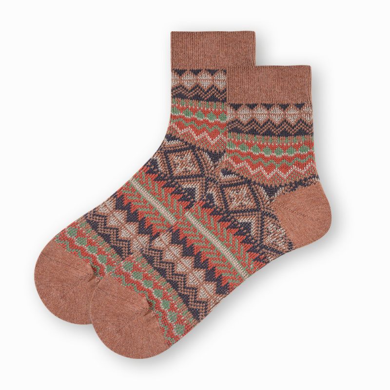 ECHENON spring and summer new socks men's boneless combed cotton retro ethnic style two-way socks trendy sports socks - Image 7