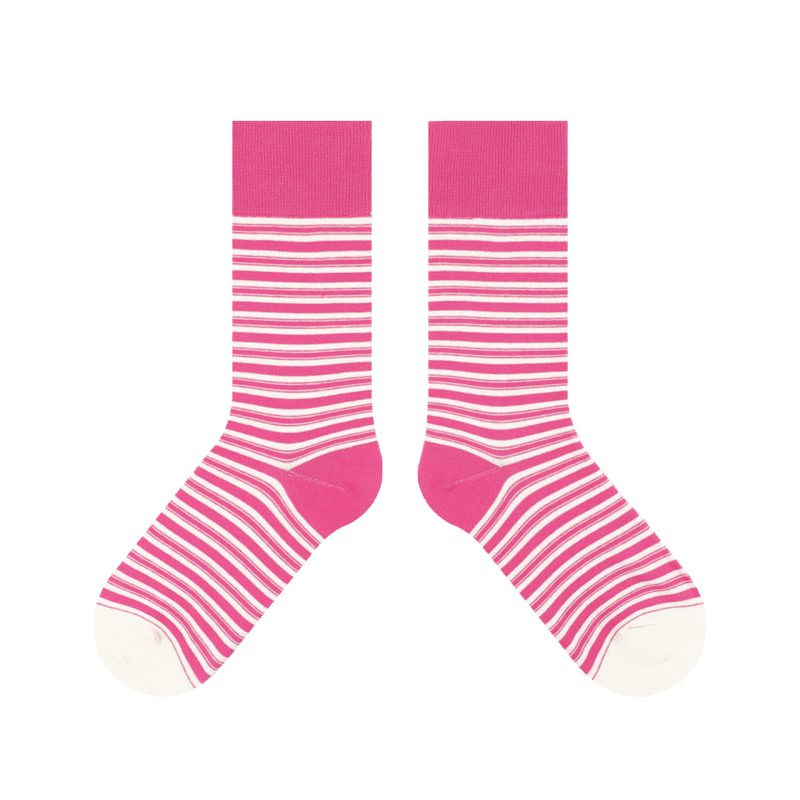 himiya ko Spring and Summer New Colorful Striped Socks Women Japanese Style All-match Mid-length Socks Fashion Trend Cotton Socks for Men - Image 7