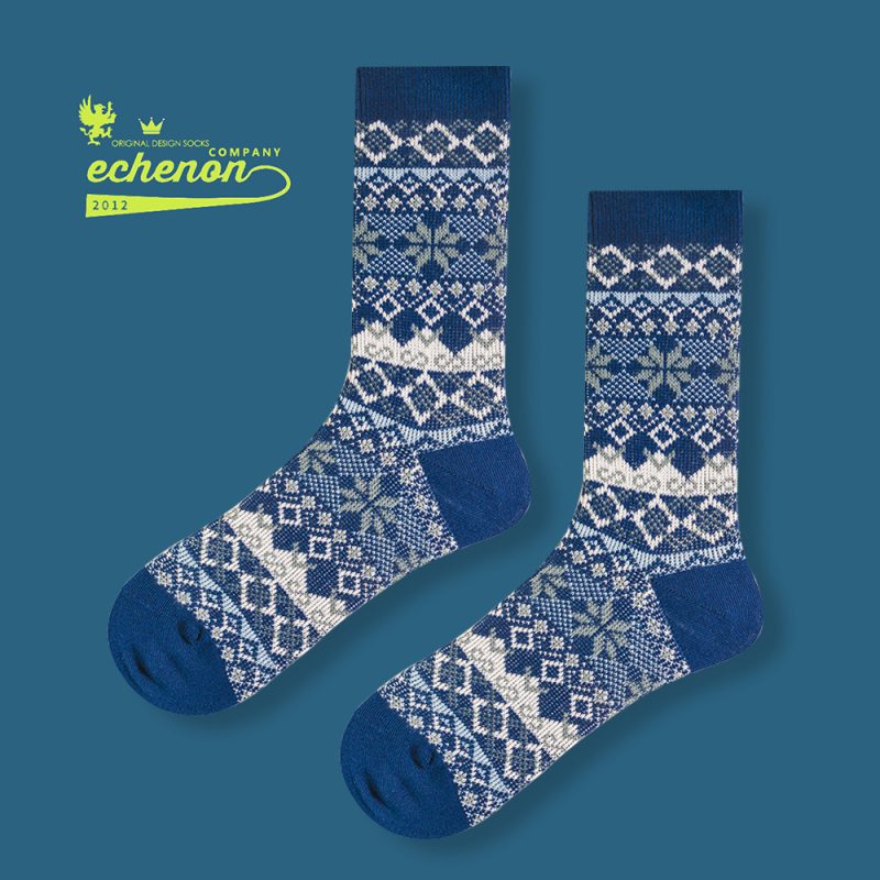 Autumn and Winter Socks Boneless American Style Retro Ethnic Style Two-way Mid-length Socks for Men and Women Couple Combed Cotton Sports Trendy Socks - Image 8