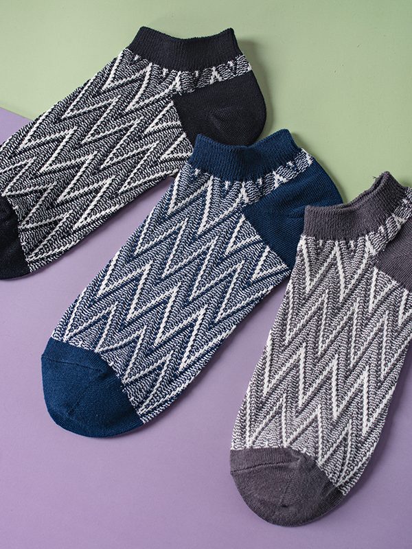 Gaopin ECHENON socks men's double needle double road spring and summer thin boat Socks Japanese style ins fashionable men's cotton socks