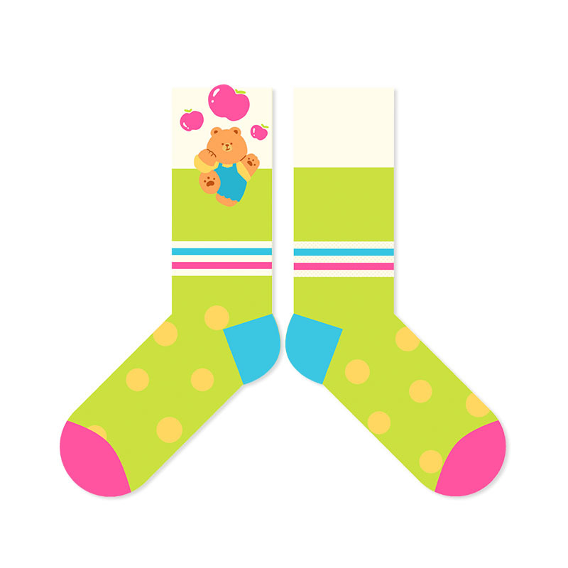 Cute Bear Silk Socks: Summer Breathable Dopamine Socks for Women - Image 5
