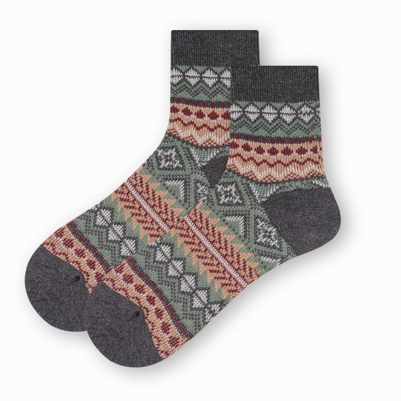 ECHENON spring and summer new socks men's boneless combed cotton retro ethnic style two-way socks trendy sports socks - Image 13