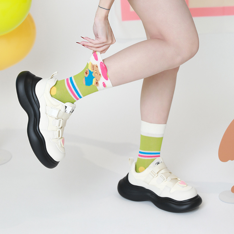 Cute Bear Silk Socks: Summer Breathable Dopamine Socks for Women - Image 4