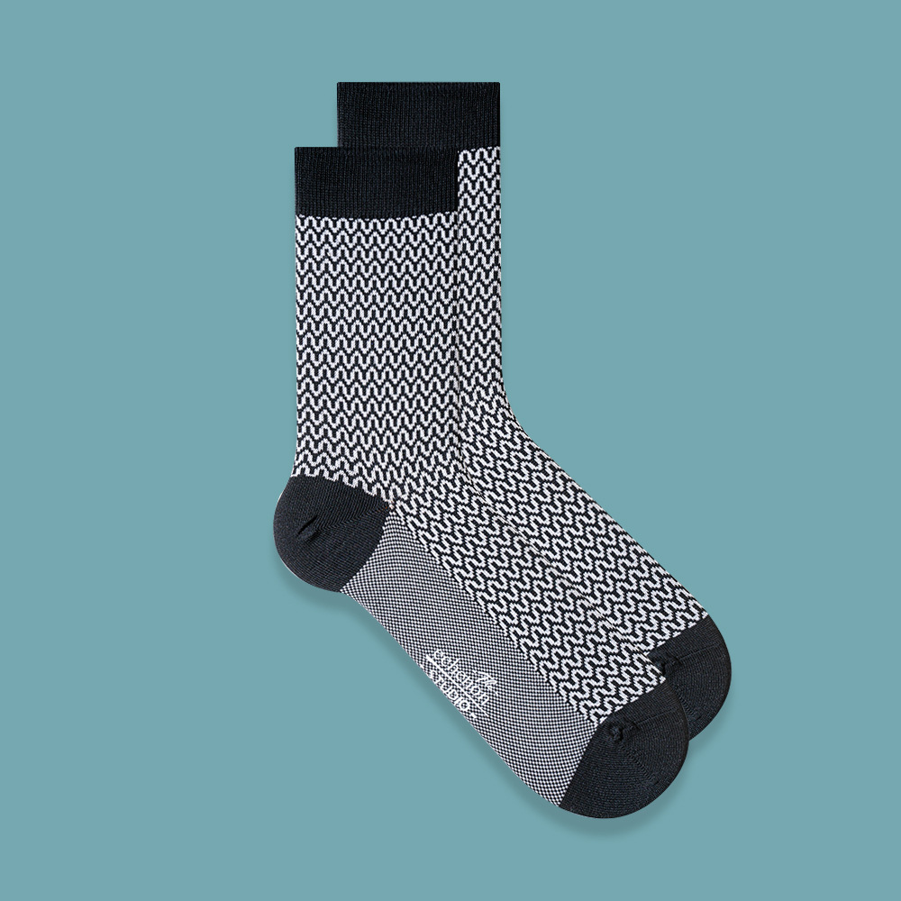 Men's Mercerized Cotton Socks: Thin, Mid-Calf, Double Needle, Gentleman Style - Image 11