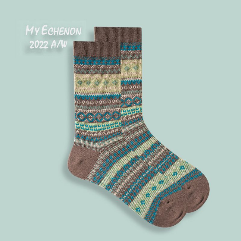 Autumn and Winter Socks Men's Ami Kaji American Style Retro Ethnic Style Trendy Couple's Combed Cotton Double-Way Women's Mid-Tube Socks - Image 10